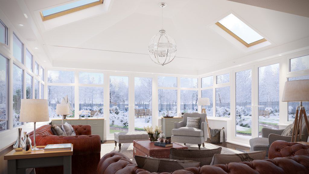 Solid conservatory roof