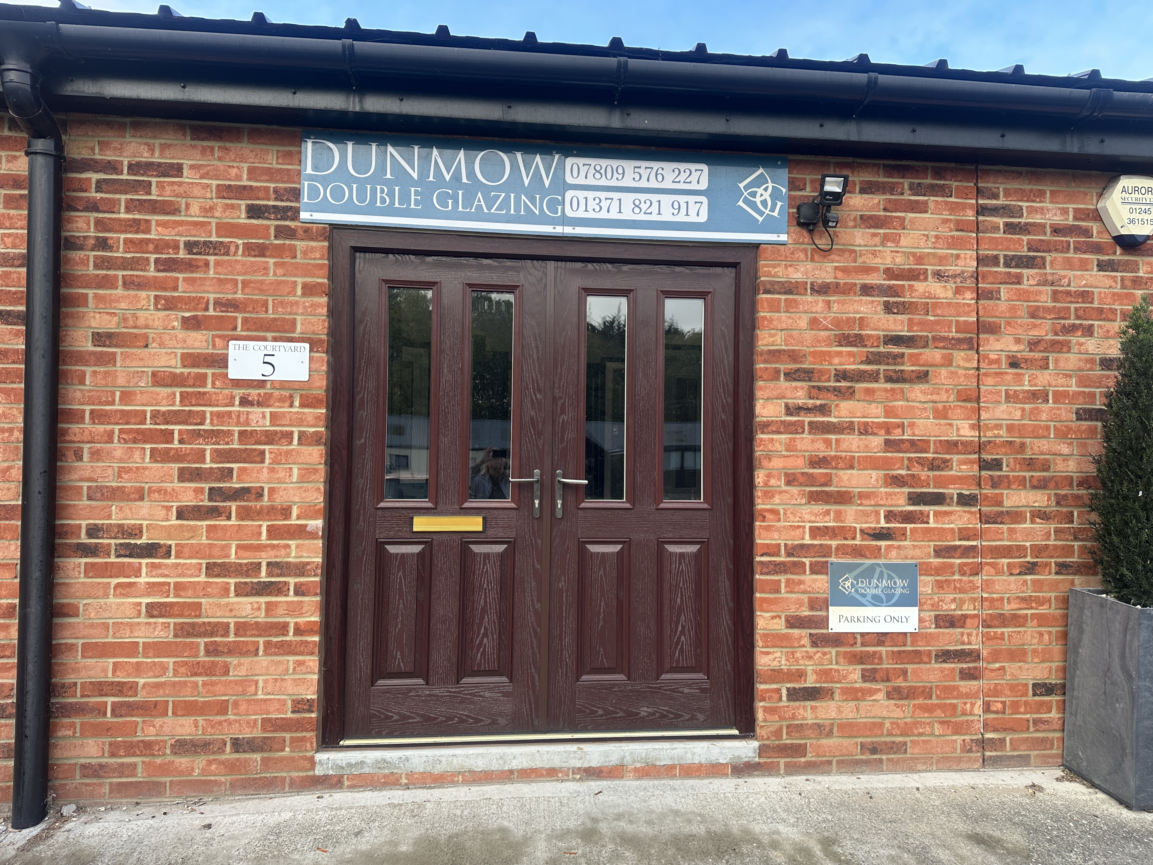 An outside photo of the front unit of Dunmow double glazing